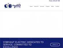 Tablet Screenshot of obryantelectric.com